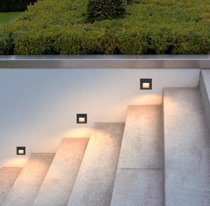 Exterior Recessed Wall Lights, 120v outdoor step lights, step lights ...